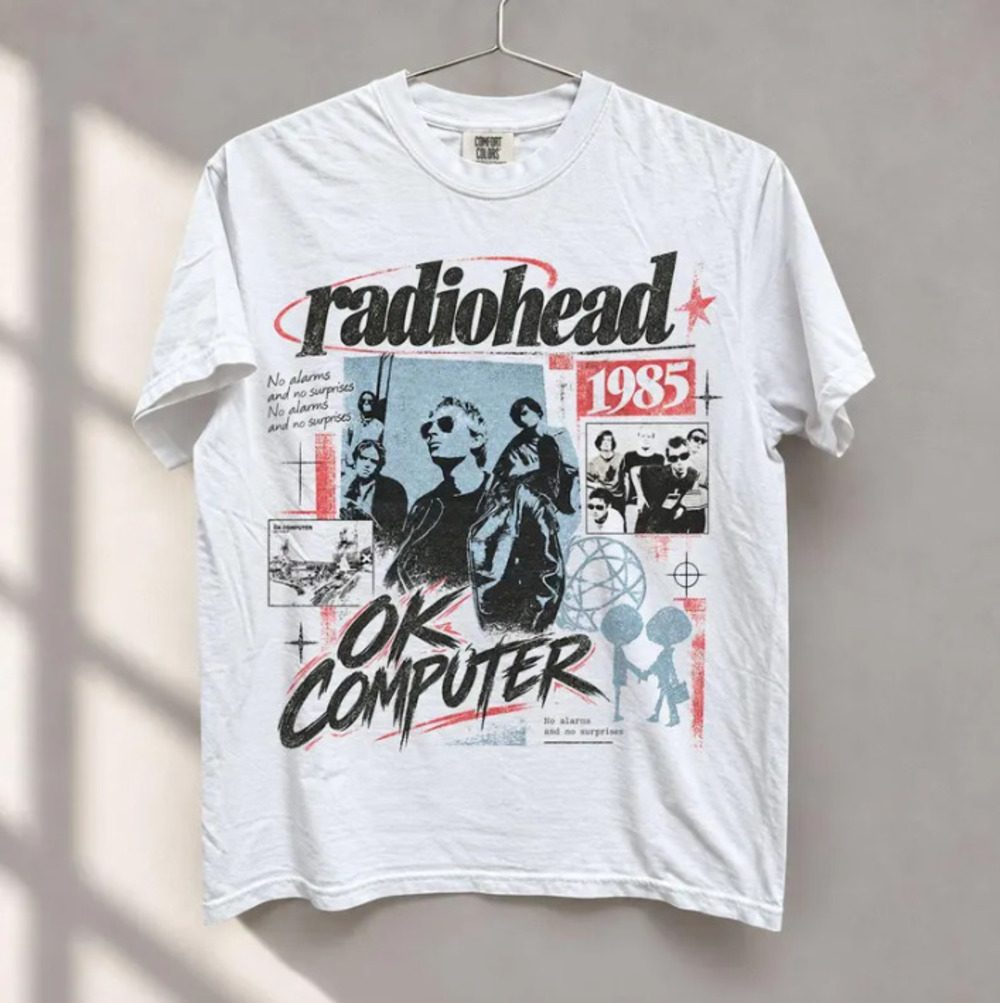 90s Radio head Vintage T-Shirt, Indie Rock Band Tee, Retro Alternative Music Tee